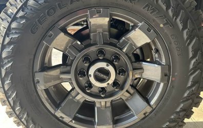 Swollen lug nuts.