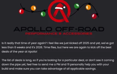 2025 Black Friday Deals are HERE at Apollo Off-Road!