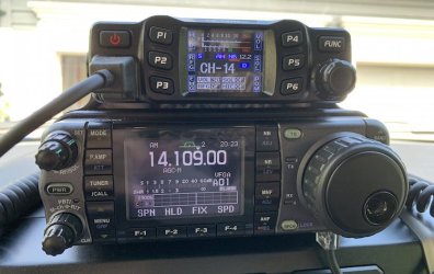 Ham and CB radio mounted