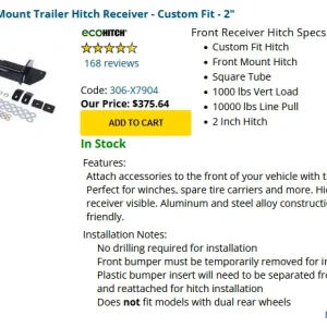 front hitch screenshot.png | Ford Tremor Forum | Ford Super Duty